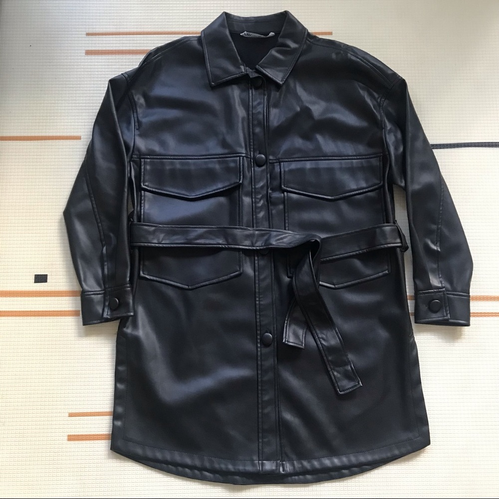 Zara vegan leather jacket